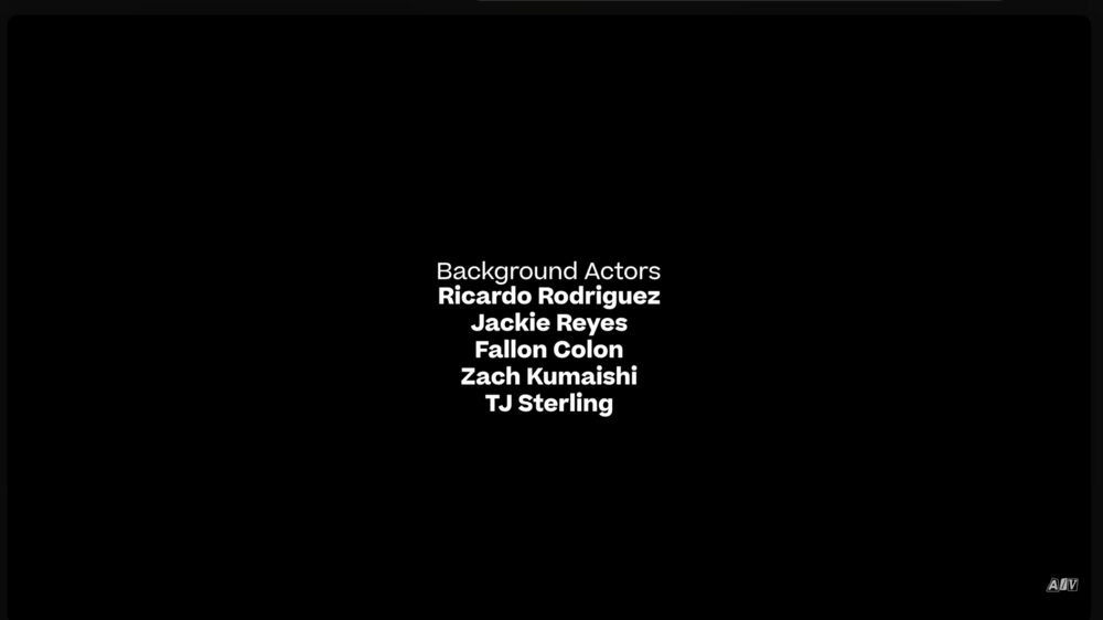 Background Actors credits for The Comic Shop Episode 1, listing TJ Sterling