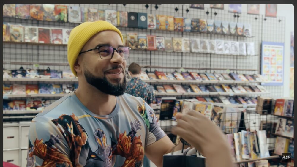 Scene inside the comic shop from The Comic Shop, Episode 5
