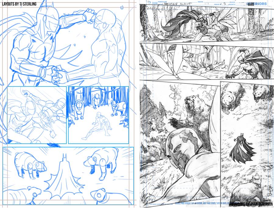 Batman Giant #5 — layouts by TJ Sterling, finishes by Ryan Benjamin, page 11