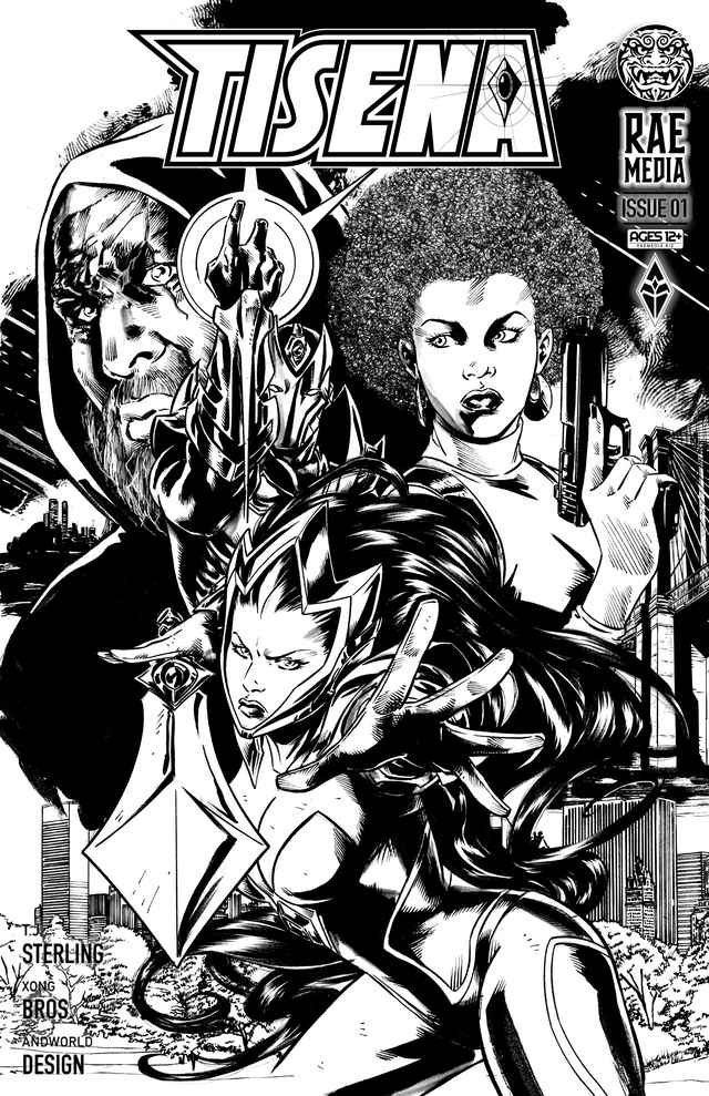 Tisena Issue #1 — Cover E, line art